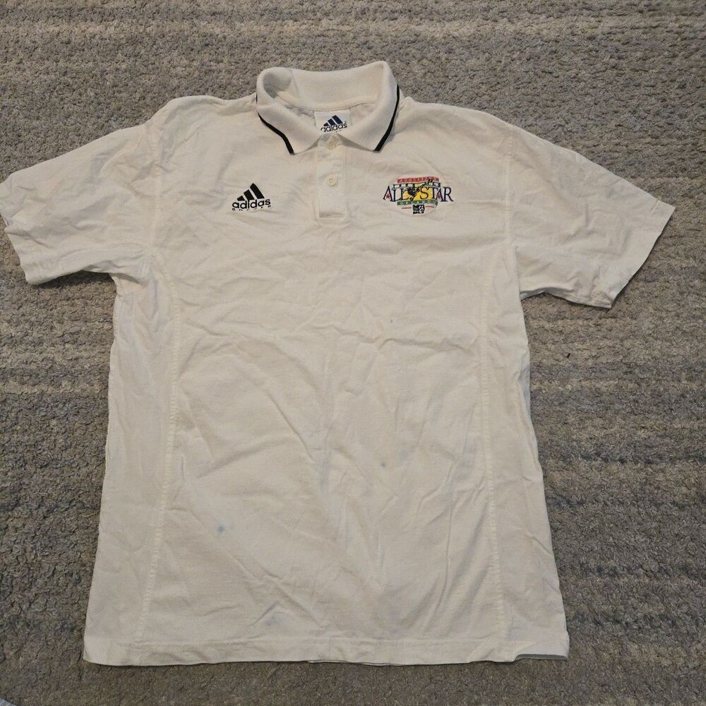 1998 Adidas MLS ALL-STAR Orlando  White Polo Shirt SIZE L